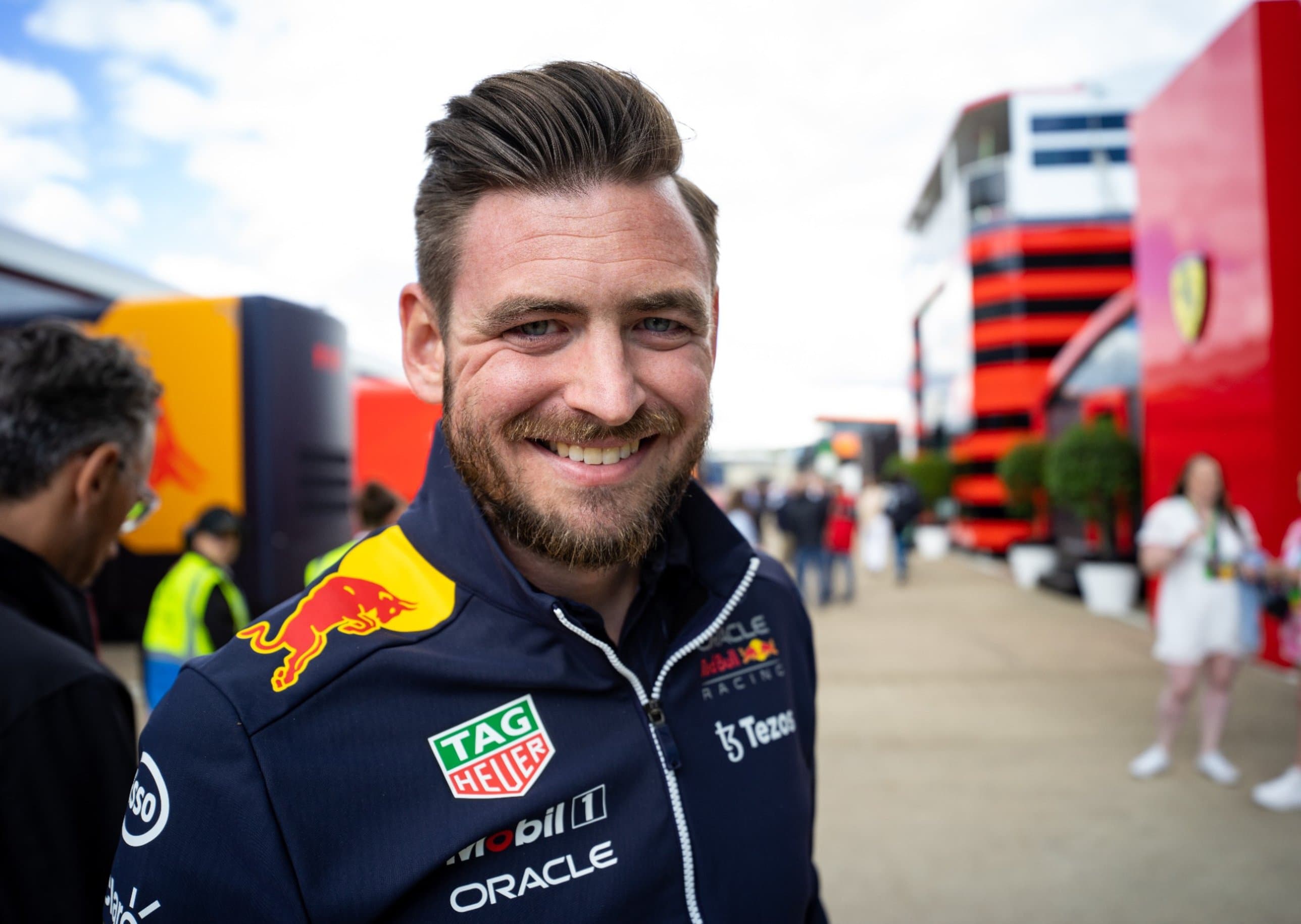Bradley Scanes in the Formula 1 paddock